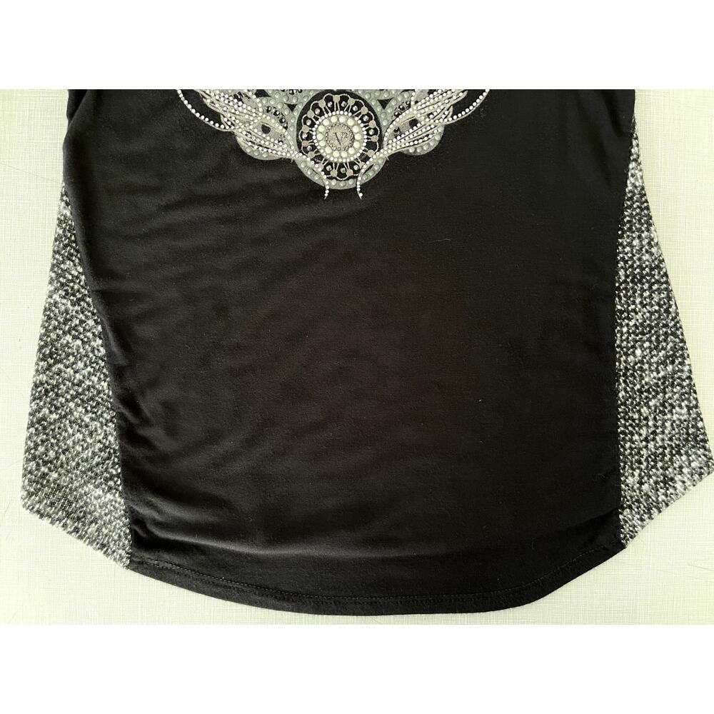Harley Davidson Wms Sz S Rhinestone Graphic Long Slv T-Shirt Biker Rocker Street - Picture 7 of 12